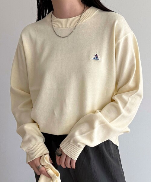 fredy emue(フレディエミュ)の「【GEVACO/ゲバコ】コットンラウンドネックプルオーバー(ニット/セーター・レディース・ブラック/ライム/レッド/オフホワイト・38)」の11枚目の写真