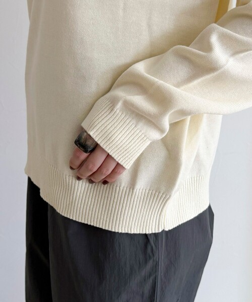 fredy emue(フレディエミュ)の「【GEVACO/ゲバコ】コットンラウンドネックプルオーバー(ニット/セーター・レディース・ブラック/ライム/レッド/オフホワイト・38)」の18枚目の写真