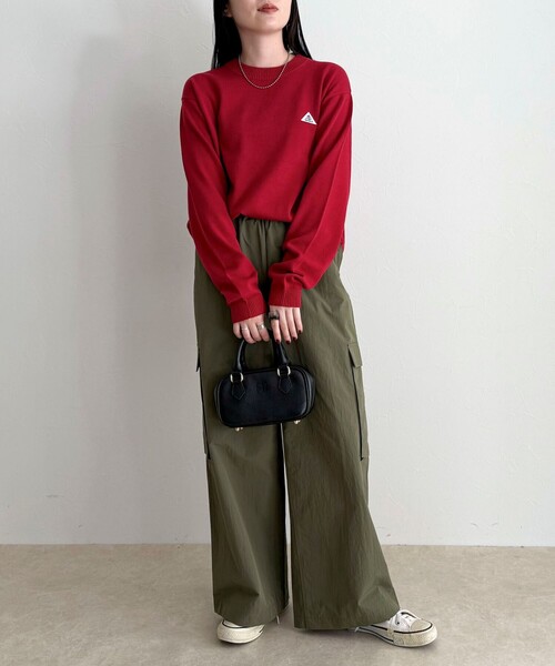 fredy emue(フレディエミュ)の「【GEVACO/ゲバコ】コットンラウンドネックプルオーバー(ニット/セーター・レディース・ブラック/ライム/レッド/オフホワイト・38)」の21枚目の写真