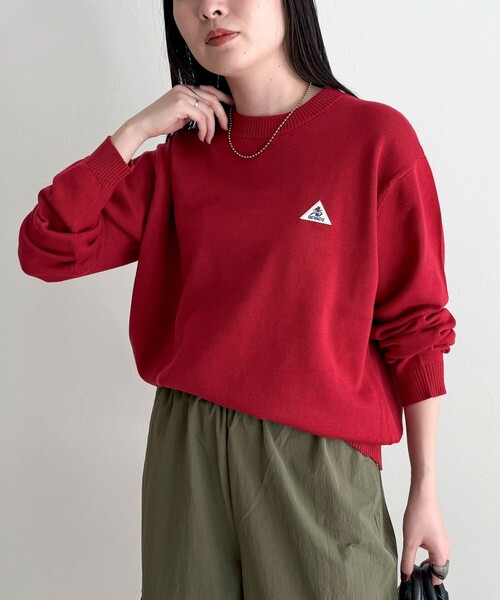 fredy emue(フレディエミュ)の「【GEVACO/ゲバコ】コットンラウンドネックプルオーバー(ニット/セーター・レディース・ブラック/ライム/レッド/オフホワイト・38)」の22枚目の写真