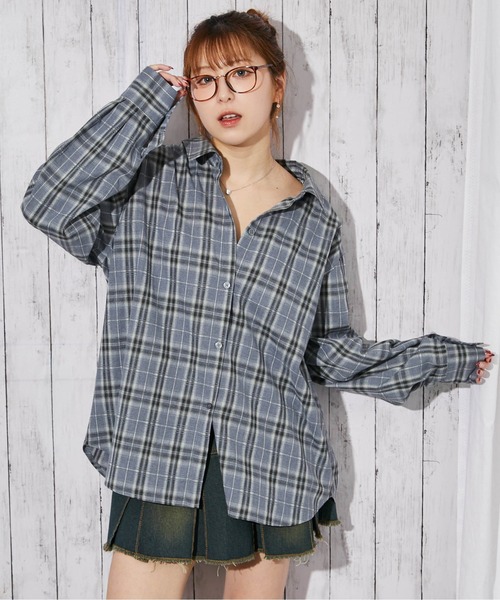 GORGE(ゴージ)の「《チェック柄×3WAY仕様》シャツ/春秋/全4色(シャツ/ブラウス・レディース・ピンク/ブラック/オフホワイト/ブルー・F)」の3枚目の写真
