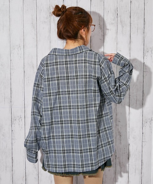 GORGE(ゴージ)の「《チェック柄×3WAY仕様》シャツ/春秋/全4色(シャツ/ブラウス・レディース・ピンク/ブラック/オフホワイト/ブルー・F)」の13枚目の写真