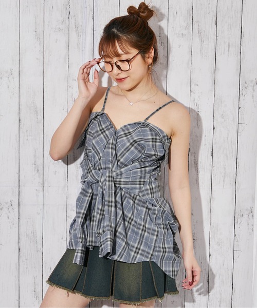 GORGE(ゴージ)の「《チェック柄×3WAY仕様》シャツ/春秋/全4色(シャツ/ブラウス・レディース・ピンク/ブラック/オフホワイト/ブルー・F)」の17枚目の写真