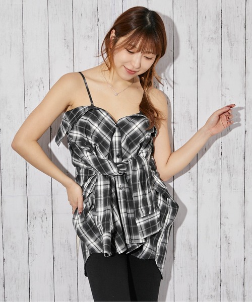 GORGE(ゴージ)の「《チェック柄×3WAY仕様》シャツ/春秋/全4色(シャツ/ブラウス・レディース・ピンク/ブラック/オフホワイト/ブルー・F)」の18枚目の写真