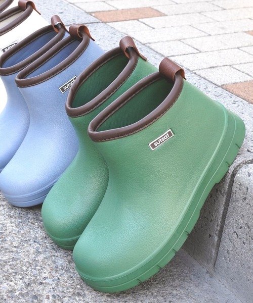 JELLY BEANS(ジェリービーンズ)の「【レイン対応】EVAショートブーツ(194-61065)JELLY BEANS(ジェリービーンズ)(レインシューズ・レディース・グレー/アイボリー/カーキ・M/L)」の1枚目の写真