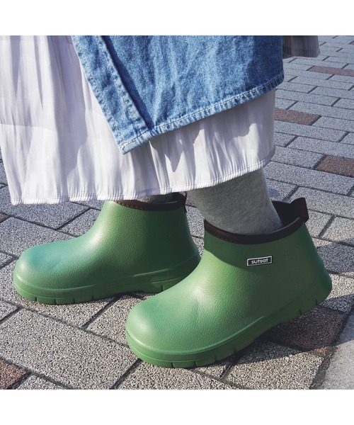 JELLY BEANS(ジェリービーンズ)の「【レイン対応】EVAショートブーツ(194-61065)JELLY BEANS(ジェリービーンズ)(レインシューズ・レディース・グレー/アイボリー/カーキ・M/L)」の12枚目の写真