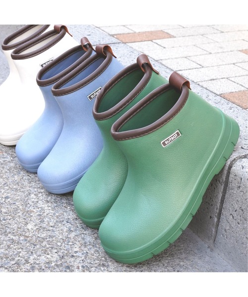 JELLY BEANS(ジェリービーンズ)の「【レイン対応】EVAショートブーツ(194-61065)JELLY BEANS(ジェリービーンズ)(レインシューズ・レディース・グレー/アイボリー/カーキ・M/L)」の11枚目の写真