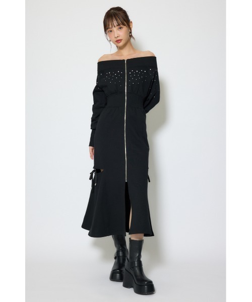 rienda(リエンダ)の「オフショルダーカッティングマーメイドワンピース 春服(ワンピース・レディース・ホワイト/ライトピンク/ブラック・SMALL/MEDIUM)」の11枚目の写真