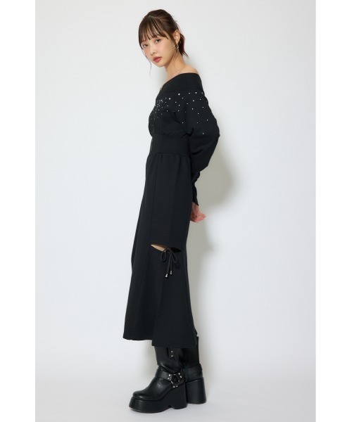 rienda(リエンダ)の「オフショルダーカッティングマーメイドワンピース 春服(ワンピース・レディース・ホワイト/ライトピンク/ブラック・SMALL/MEDIUM)」の13枚目の写真