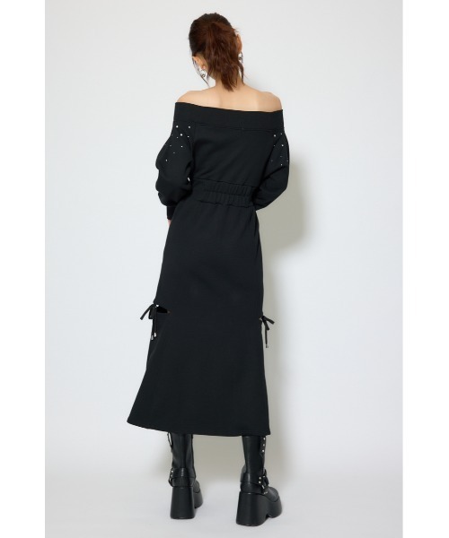 rienda(リエンダ)の「オフショルダーカッティングマーメイドワンピース 春服(ワンピース・レディース・ホワイト/ライトピンク/ブラック・SMALL/MEDIUM)」の14枚目の写真