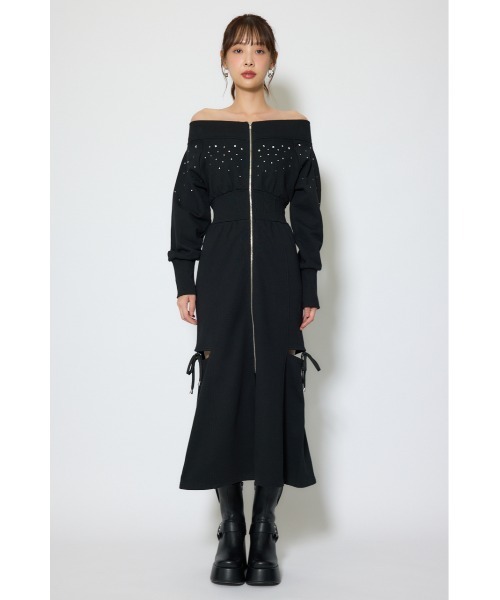 rienda(リエンダ)の「オフショルダーカッティングマーメイドワンピース 春服(ワンピース・レディース・ホワイト/ライトピンク/ブラック・SMALL/MEDIUM)」の17枚目の写真