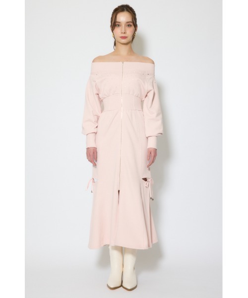 rienda(リエンダ)の「オフショルダーカッティングマーメイドワンピース 春服(ワンピース・レディース・ホワイト/ライトピンク/ブラック・SMALL/MEDIUM)」の9枚目の写真