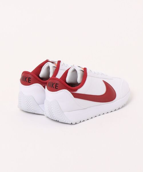 NIKE(ナイキ)の「NIKE ナイキ W PACIFIC LTR レディーススニーカー ロープロファイル レザー(ウィメンズパシフィックレザー) HV6430-101 ホワイト/チームクリムゾン/ブラック(スニーカー・レディース・ホワイト×レッド・22.5cm/23.0cm/23.5cm/24.0cm/24.5cm/25.0cm)」の3枚目の写真