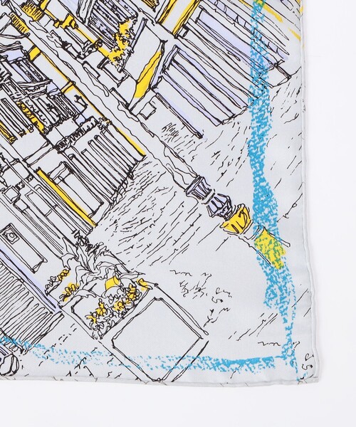 manipuri（マニプリ）の「【別注】manipuri CITY シルクスカーフ（バンダナ/スカーフ・レディース・グレー系その他・FREE）」の5枚目の写真