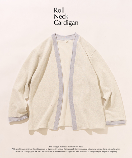 417 EDIFICE(フォーワンセブンエディフィス)の「ロールネック ニットカーディガン(カーディガン/ボレロ・メンズ・ブラック/オレンジ/ブルー系その他/ライトグレー/イエロー・LARGE/MEDIUM)」の2枚目の写真