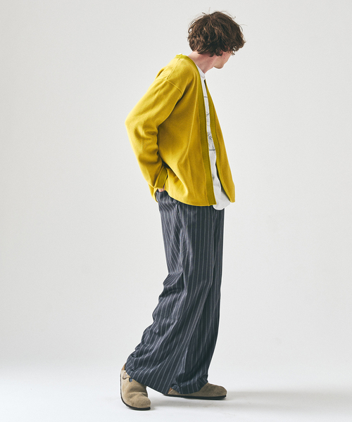 417 EDIFICE(フォーワンセブンエディフィス)の「ロールネック ニットカーディガン(カーディガン/ボレロ・メンズ・ブラック/オレンジ/ブルー系その他/ライトグレー/イエロー・LARGE/MEDIUM)」の13枚目の写真