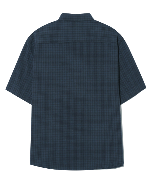 BASEMOMENT(ベースモーメント)の「シェドーチェックリネンハーフシャツネイビー(シャツ/ブラウス・メンズ・その他・MEDIUM/LARGE)」の8枚目の写真
