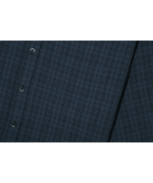 BASEMOMENT(ベースモーメント)の「シェドーチェックリネンハーフシャツネイビー(シャツ/ブラウス・メンズ・その他・MEDIUM/LARGE)」の10枚目の写真