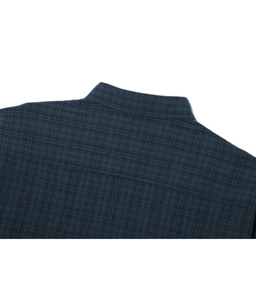 BASEMOMENT(ベースモーメント)の「シェドーチェックリネンハーフシャツネイビー(シャツ/ブラウス・メンズ・その他・MEDIUM/LARGE)」の3枚目の写真