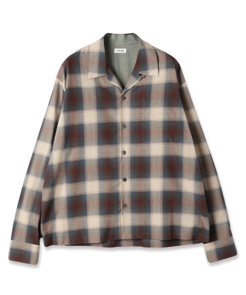 CONZ(コンズ)の「CHECK OPEN COLLAR SHIRT(シャツ/ブラウス・メンズ・ブラウン/ブラック・1/2)」の10枚目の写真