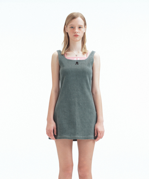 Rest&Recreation（レストアンドレクリエーション）の「DENIM MINI DRESS - GREY（ワンピース・レディース・その他・SMALL/MEDIUM）」の3枚目の写真