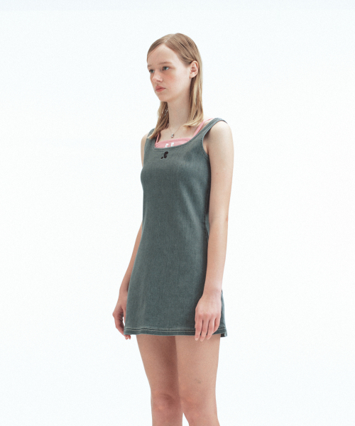 Rest&Recreation（レストアンドレクリエーション）の「DENIM MINI DRESS - GREY（ワンピース・レディース・その他・SMALL/MEDIUM）」の4枚目の写真
