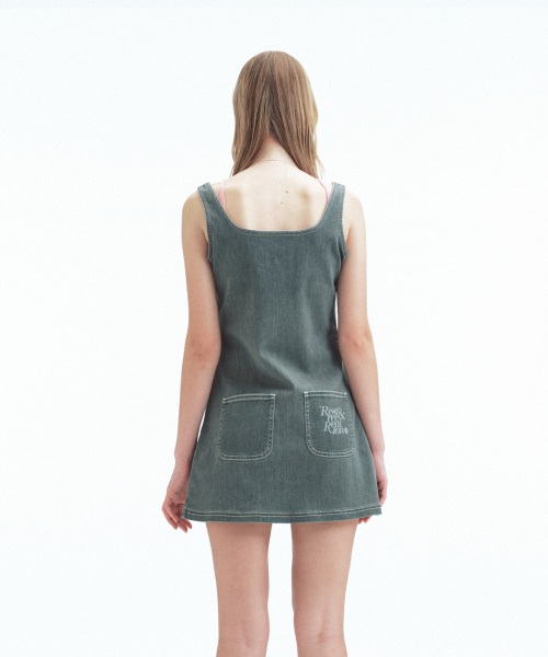 Rest&Recreation（レストアンドレクリエーション）の「DENIM MINI DRESS - GREY（ワンピース・レディース・その他・SMALL/MEDIUM）」の5枚目の写真