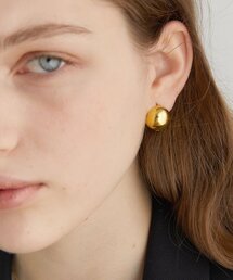 one touch ball earrings (E005_gold large)