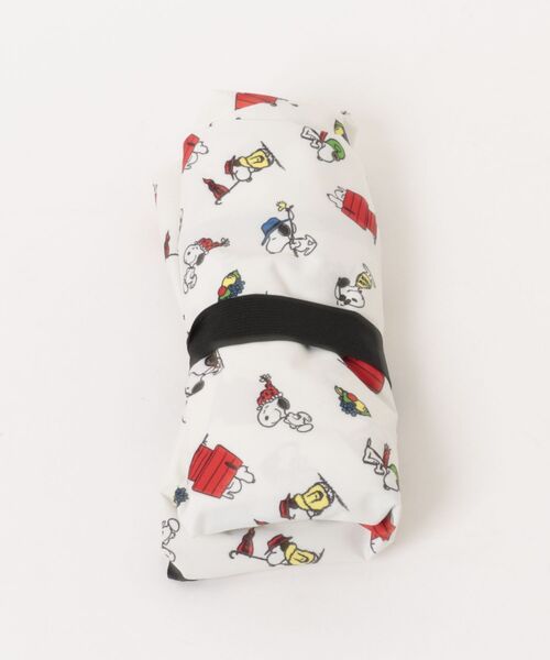 FRUIT OF THE LOOM（フルーツオブザルーム）の「FTL x PEANUTS エコバッグL1 / ピーナッツコラボ スヌーピー ロゴ 総柄プリント（エコバッグ/サブバッグ・メンズ・チャコールグレー/アイボリー・FREE）」の6枚目の写真