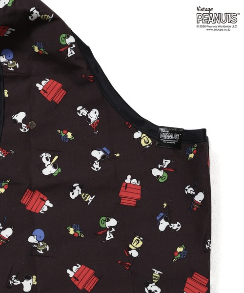 FRUIT OF THE LOOM（フルーツオブザルーム）の「FTL x PEANUTS エコバッグL1 / ピーナッツコラボ スヌーピー ロゴ 総柄プリント（エコバッグ/サブバッグ・メンズ・チャコールグレー/アイボリー・FREE）」の9枚目の写真
