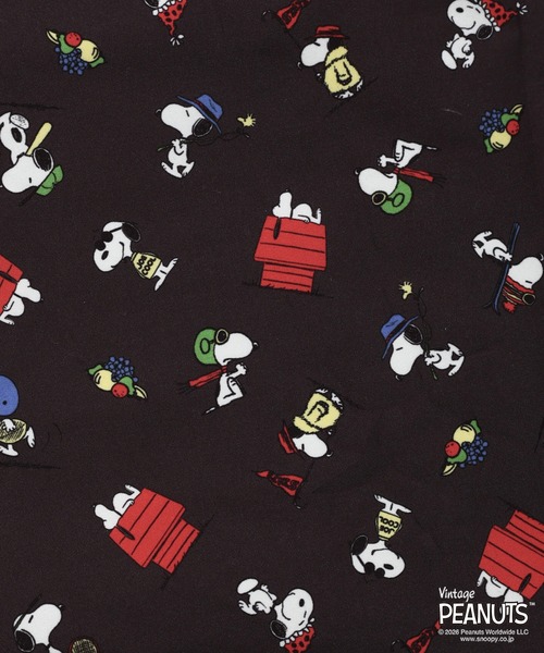 FRUIT OF THE LOOM（フルーツオブザルーム）の「FTL x PEANUTS エコバッグL1 / ピーナッツコラボ スヌーピー ロゴ 総柄プリント（エコバッグ/サブバッグ・メンズ・チャコールグレー/アイボリー・FREE）」の12枚目の写真
