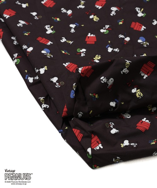 FRUIT OF THE LOOM（フルーツオブザルーム）の「FTL x PEANUTS エコバッグL1 / ピーナッツコラボ スヌーピー ロゴ 総柄プリント（エコバッグ/サブバッグ・メンズ・チャコールグレー/アイボリー・FREE）」の13枚目の写真