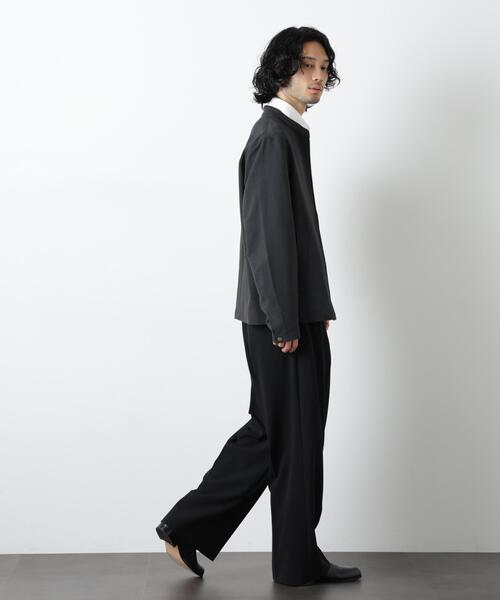 NANO universe(ナノユニバース)の「ALWAYS EASY ワイドスラックス(スラックス・メンズ・ブラック/チャコール・L/M/S)」の8枚目の写真