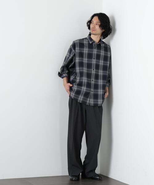 NANO universe(ナノユニバース)の「ALWAYS EASY ワイドスラックス(スラックス・メンズ・ブラック/チャコール・L/M/S)」の18枚目の写真