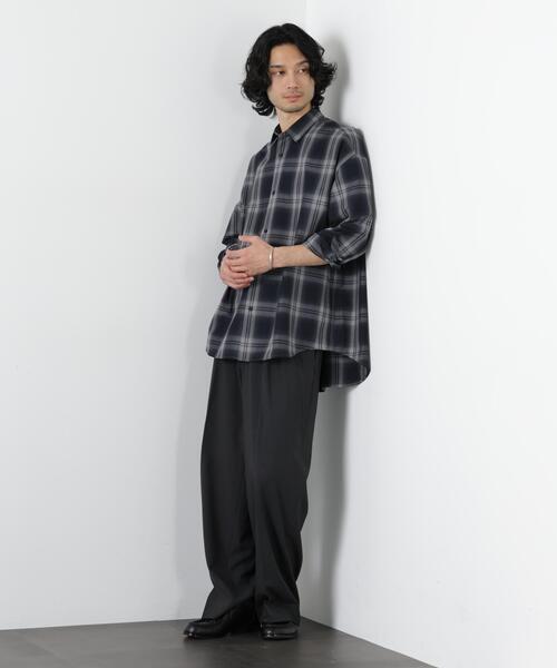 NANO universe(ナノユニバース)の「ALWAYS EASY ワイドスラックス(スラックス・メンズ・ブラック/チャコール・L/M/S)」の20枚目の写真