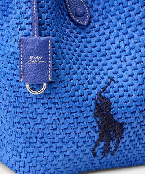 POLO RALPH LAUREN(ポロ ラルフ ローレン)の「Polo Play Big Pony フェイクラフィア トート(トートバッグ・レディース・パープル・ONE)」の7枚目の写真