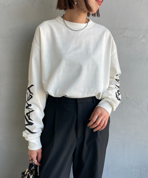 NANGA（ナンガ）の「[NANGA/ナンガ] 袖プリント ロングスリーブＴシャツ（Tシャツ/カットソー・レディース・ホワイト/ブラック・S/L/M）」の18枚目の写真