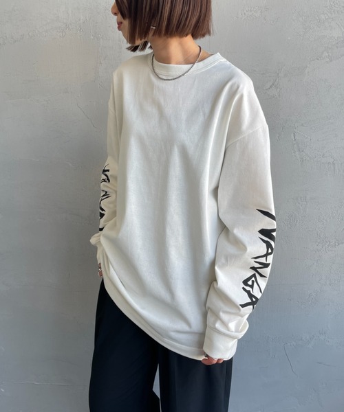 NANGA（ナンガ）の「[NANGA/ナンガ] 袖プリント ロングスリーブＴシャツ（Tシャツ/カットソー・レディース・ホワイト/ブラック・S/L/M）」の15枚目の写真