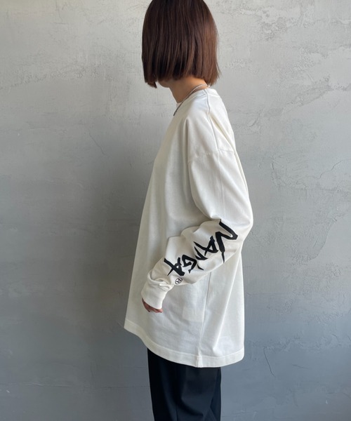 NANGA（ナンガ）の「[NANGA/ナンガ] 袖プリント ロングスリーブＴシャツ（Tシャツ/カットソー・レディース・ホワイト/ブラック・S/L/M）」の16枚目の写真