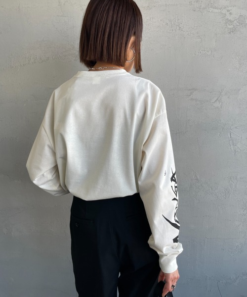 NANGA（ナンガ）の「[NANGA/ナンガ] 袖プリント ロングスリーブＴシャツ（Tシャツ/カットソー・レディース・ホワイト/ブラック・S/L/M）」の22枚目の写真