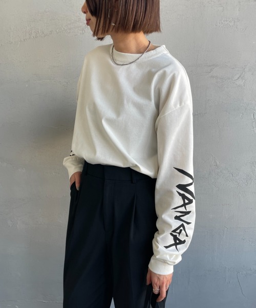NANGA（ナンガ）の「[NANGA/ナンガ] 袖プリント ロングスリーブＴシャツ（Tシャツ/カットソー・レディース・ホワイト/ブラック・S/L/M）」の19枚目の写真