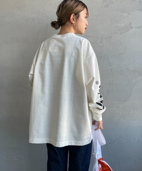NANGA（ナンガ）の「[NANGA/ナンガ] 袖プリント ロングスリーブＴシャツ（Tシャツ/カットソー・レディース・ホワイト/ブラック・S/L/M）」の10枚目の写真