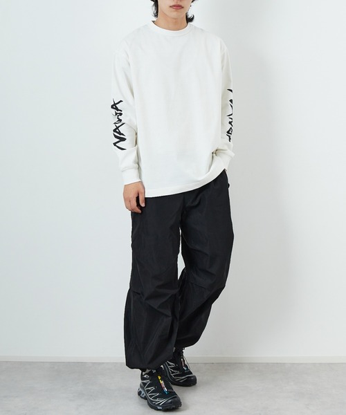 NANGA（ナンガ）の「[NANGA/ナンガ] 袖プリント ロングスリーブＴシャツ（Tシャツ/カットソー・レディース・ホワイト/ブラック・S/L/M）」の3枚目の写真