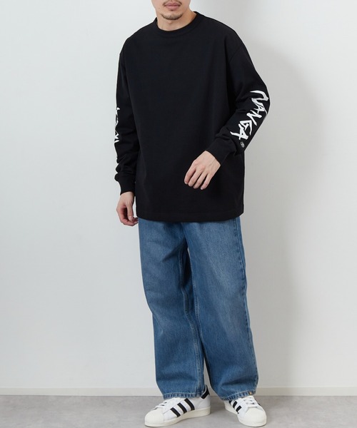 NANGA（ナンガ）の「[NANGA/ナンガ] 袖プリント ロングスリーブＴシャツ（Tシャツ/カットソー・レディース・ホワイト/ブラック・S/L/M）」の6枚目の写真