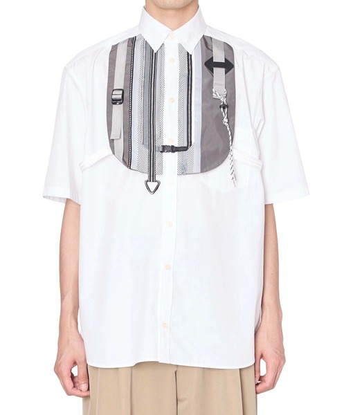 kolor(カラー)の「【kolor/カラー】26SCM-B06114 S/S Shirts(シャツ/ブラウス・メンズ・ブラック/ホワイト・4/3/2)」の2枚目の写真