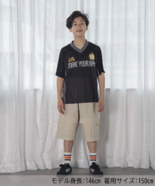 MAKE YOUR DAY（メイクユアデイ）の「無地カーゴ6分丈パンツ■150.160cm（カーゴパンツ・キッズ・ブラック/カーキ/ベージュ・150/160）」の12枚目の写真