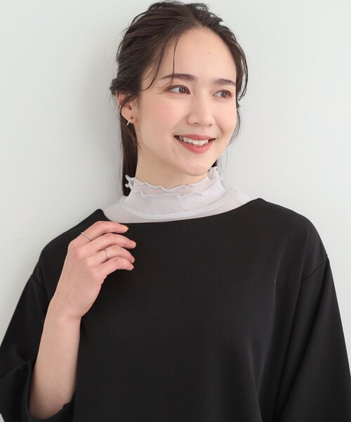 SHOO・LA・RUE(シューラルー)の「レイヤード風に使える シアーネックカバー(その他小物・レディース・アイボリー系3/アイボリー/ブラック/ブラック系/アイボリー系/ブラック系4/ブラック系3/アイボリー系4・00)」の15枚目の写真