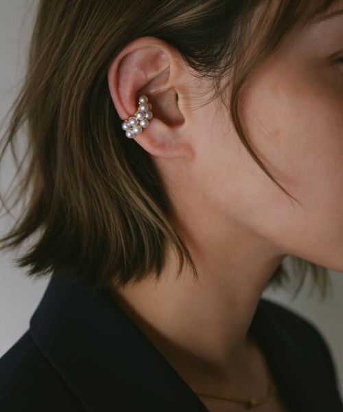 Ops.（オプス）の「イヤーカフ パール シルバー925 金属アレルギー対応  【lonae-ec ロナエ】（イヤーカフ・レディース・ゴールド/シルバー・ONE SIZE）」の7枚目の写真