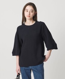 ユナイテッドアローズ／未使用品／ゆったりノーカラー長袖ブラウス ブラックネイビー レディースのシャツ / ブラウス（ブラック）｜ユナイテッドアローズ