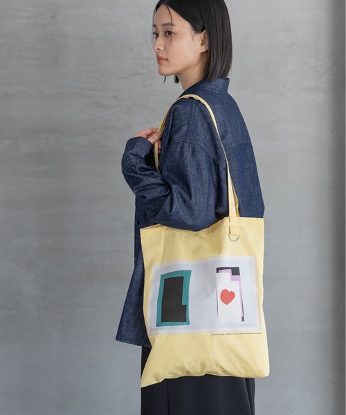 A part by（アパートバイ）の「mattis_トートバッグ（トートバッグ・レディース・ライトイエロー/ブルー・FREE）」の3枚目の写真